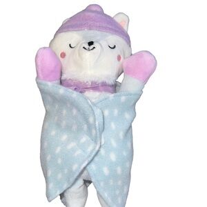 Target Fireside Pals Plush Fox Blue Blanket Swaddle 10"